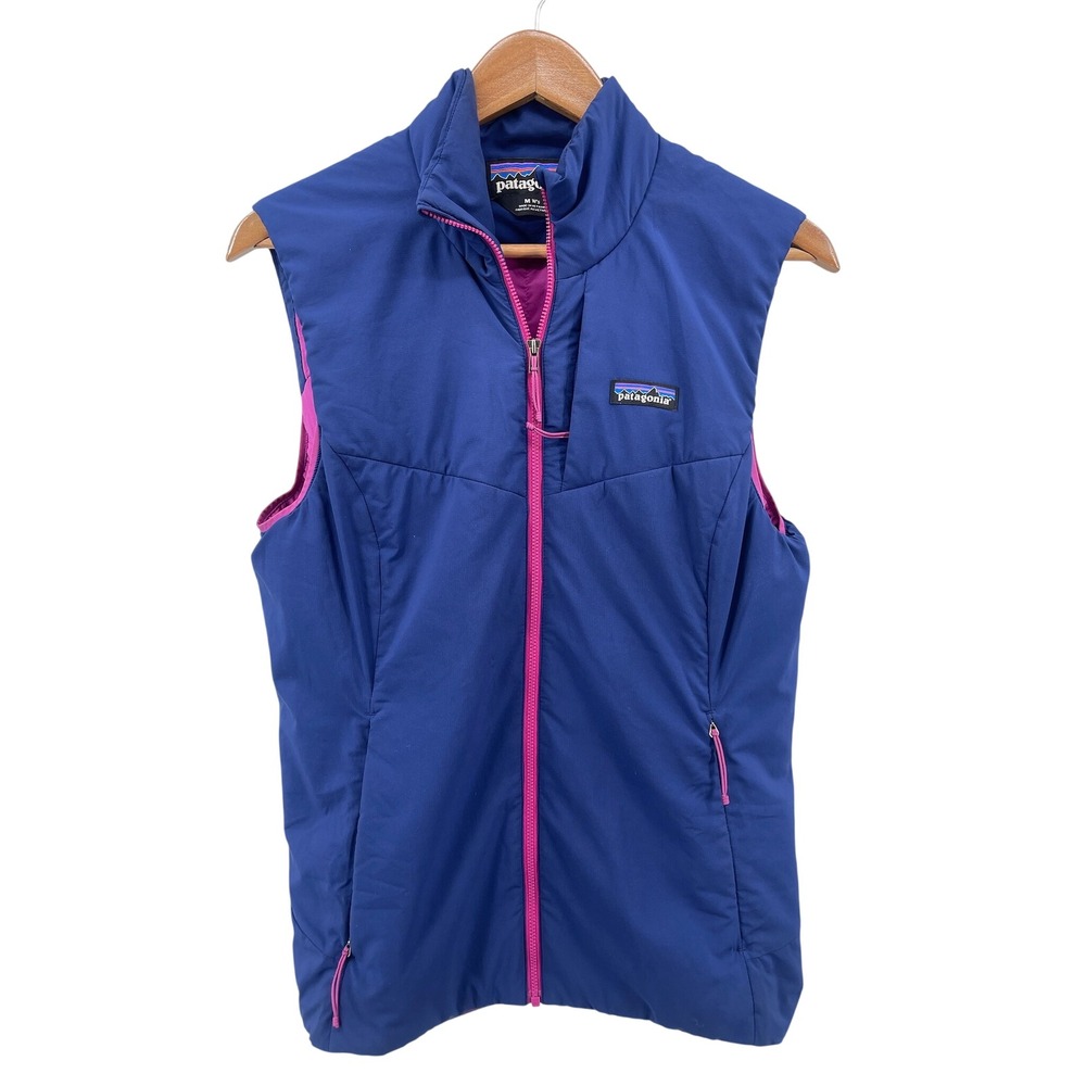 Patagonia Nano-Air Vest Womens M Blue Pink Full Zip Lightweight Outdoor Hiking